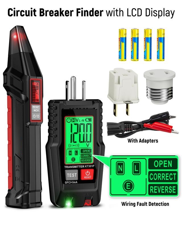AC Circuit Breaker Finder Tool with Alert LCD Display, Electrician Tool